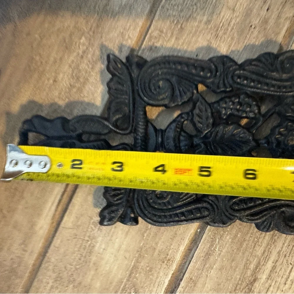 Ornate Black Cast Iron Trivet